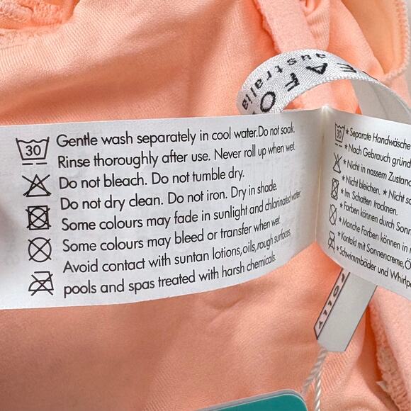 Seafolly Havana Cold Shoulder Bandeau Top Size US 10 Peach Resort Vacation Beach - Picture 8 of 10